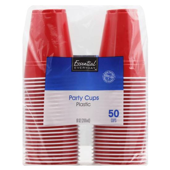 ESSENTIAL EVERYDAY PLASTIC PARTY CUPS 50CT (50 CT)