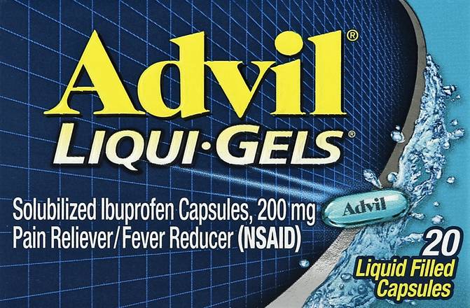 Advil Liqui-Gels Minis Solubilized Ibuprofen Liquid Filled Capsules 200 mg (20 ct)