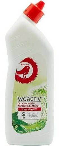 Auchan gel wc avec javel à l'eucalyptus 750ml