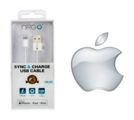 NRG MFI Lightning To USB Charging Sync Cable (Apple Licensed)