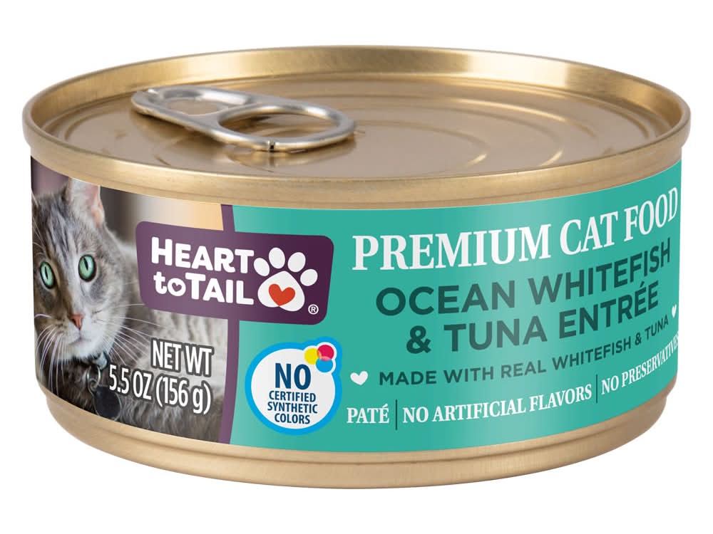 Heart to Tail Premium Wet Cat Food, Ocean Whitefish & Tuna (5.5 oz)