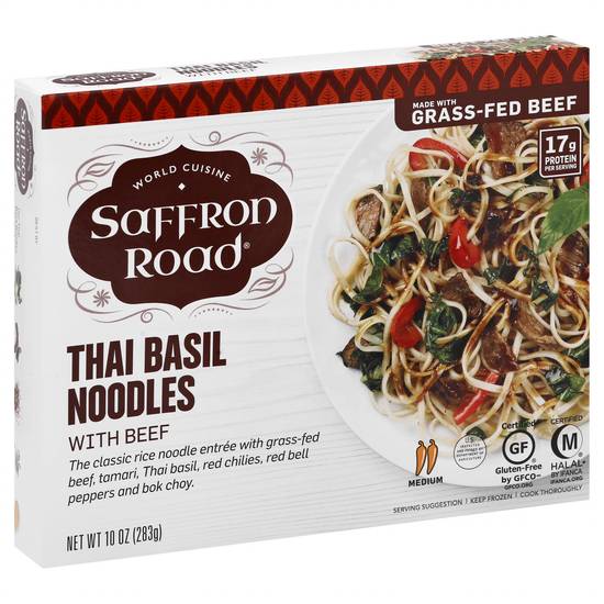 Saffron Road Medium Thai Basil Noodles With Beef (10 oz)