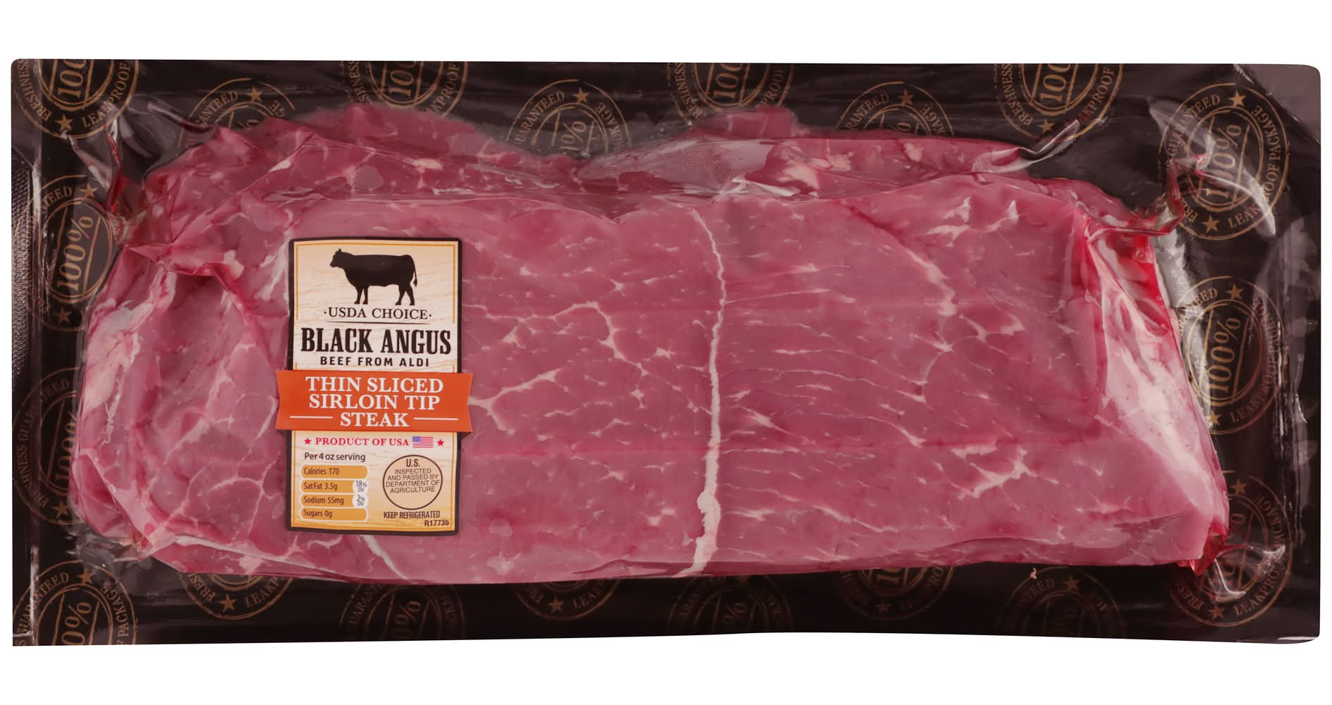USDA Choice Black Angus Thin Sliced Sirloin Tip Steak