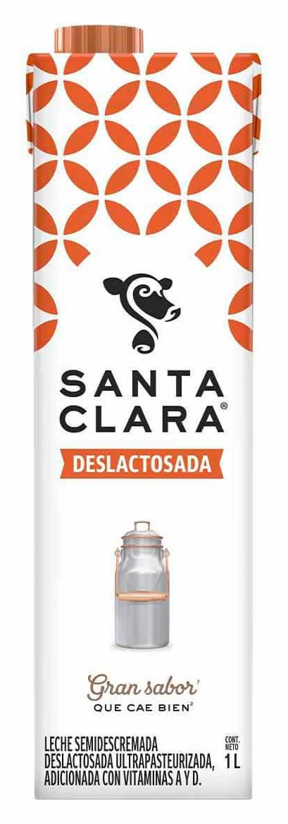 Santa Clara · Leche 100% de vaca semidescremada deslactosada (1 L)