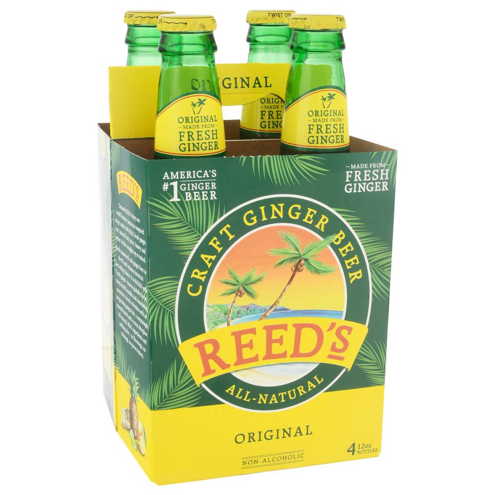 Reed's Craft Ginger Beer (4 x 12 oz)