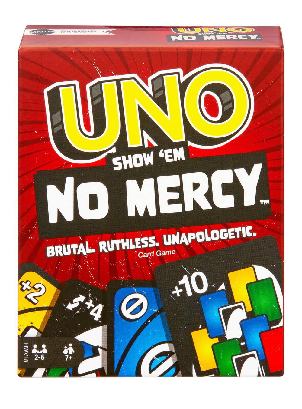 Mattel uno juego de cartas emoción brutal