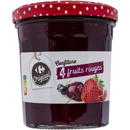 Confiture 4 fruits rouges Carrefour Original - le pot de 370g