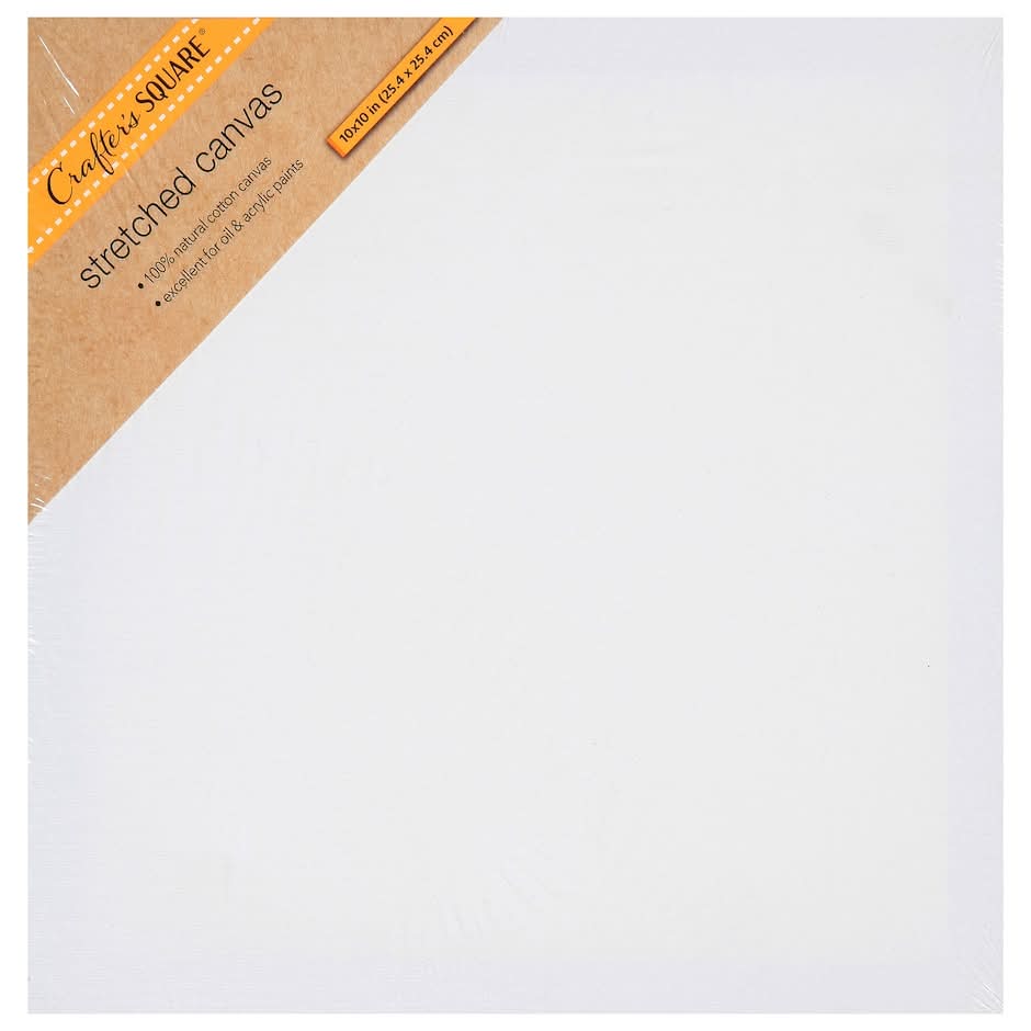 Crafter's Square Stretched Painters Canvas, 10x10 in