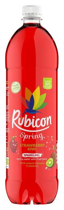 Rubicon Spring Strawberry Kiwi Flavoured Sparkling Spring Water 1.5 Litre (405577)
