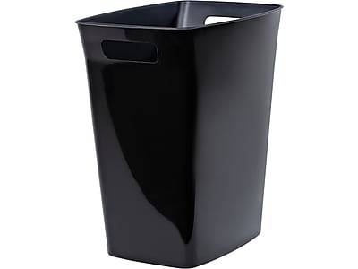 Hefty Polypropylene Trash Can With No Lid, Black