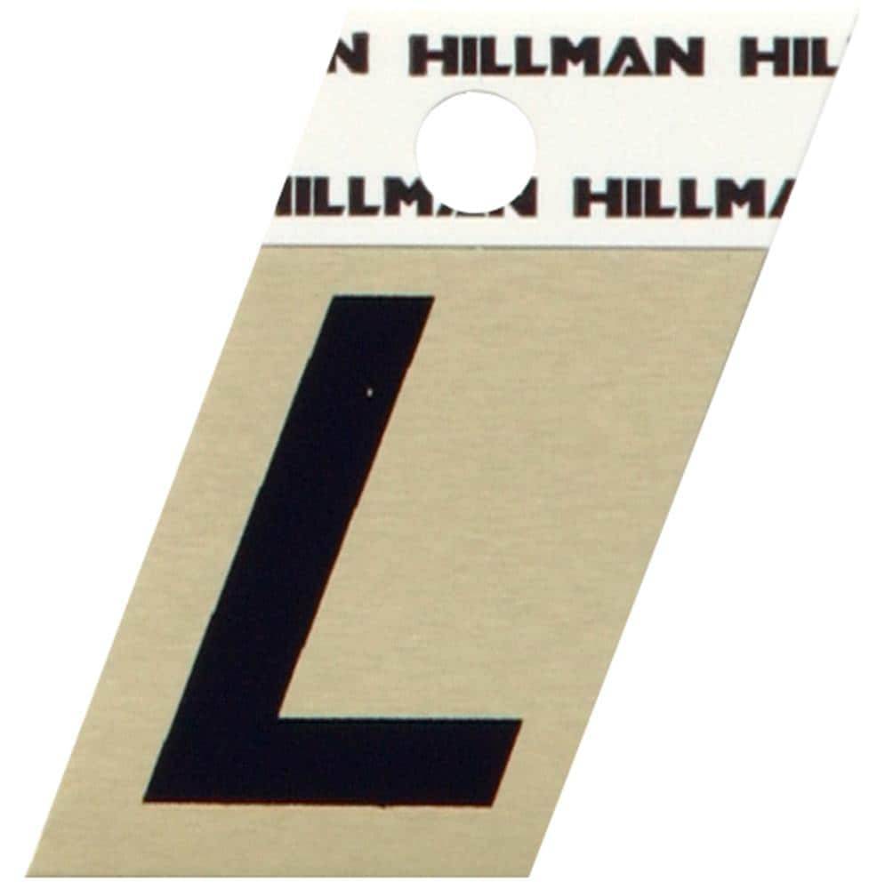 Hillman 1-1/2-in Reflective Black Letter L | 840516