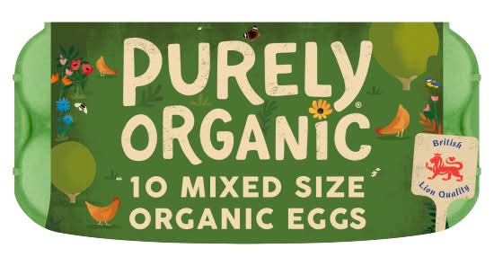 Purely Organic Free Range Organic Eggs (10 pack)