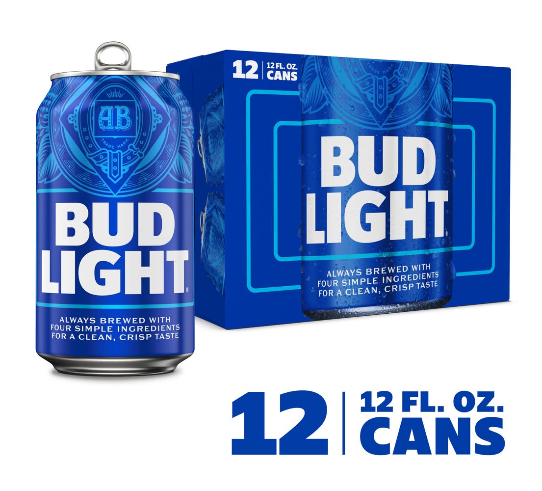 Bud Light American Lager Beer (12 x 12 fl oz)