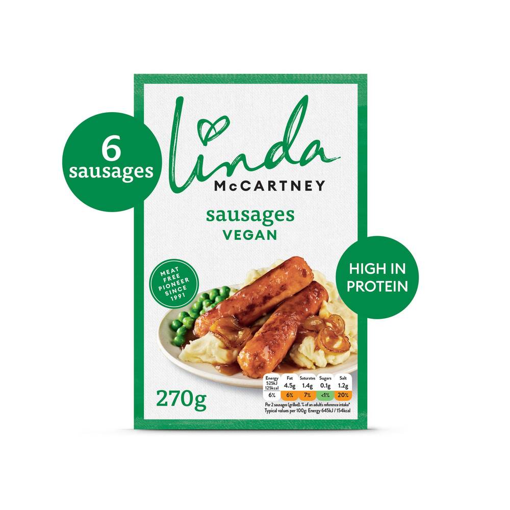 Linda McCartney Vegetarian Sausages x6 270g