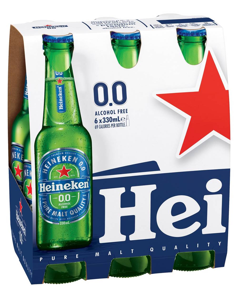 Heineken Zero Bottle 6x330ml