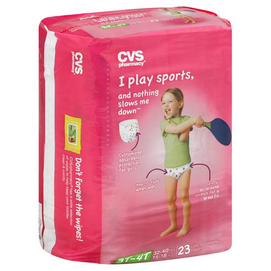 Cvs Pharmacy Girls Training Pants 3t-4t 32 40 Lbs (23 ct)