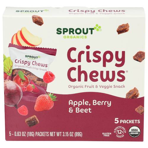 Sprout Organic Crispy Chews Red Berry & Beet With Crispy Brown Rice
