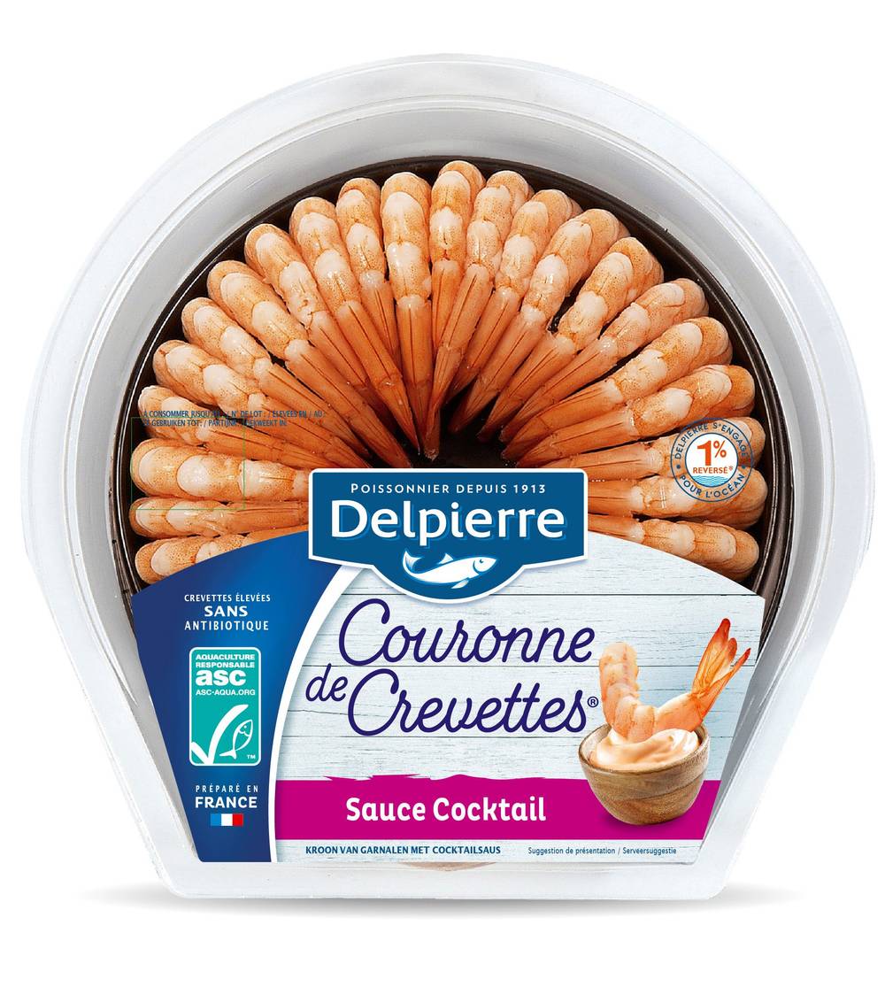 Delpierre - Couronne de crevettes sauce cocktail (130g)