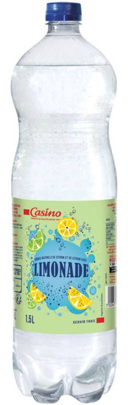 Casino Limonade - Boisson gazeuse - Arôme naturel de citron - 1,5l