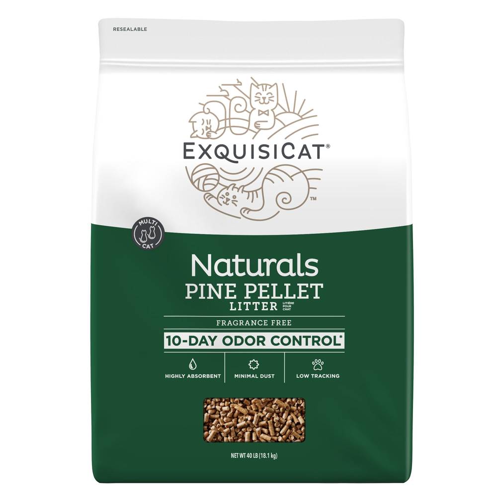 ExquisiCat Naturals Multi-Cat Pine Pellet Cat Litter (40 lbs)