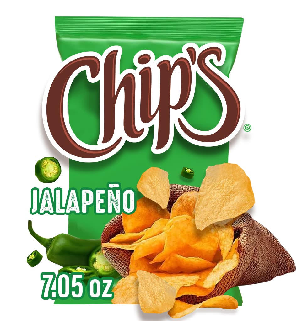 Chip's Spicy Potato Chips, Jalapeno (7.05 oz)