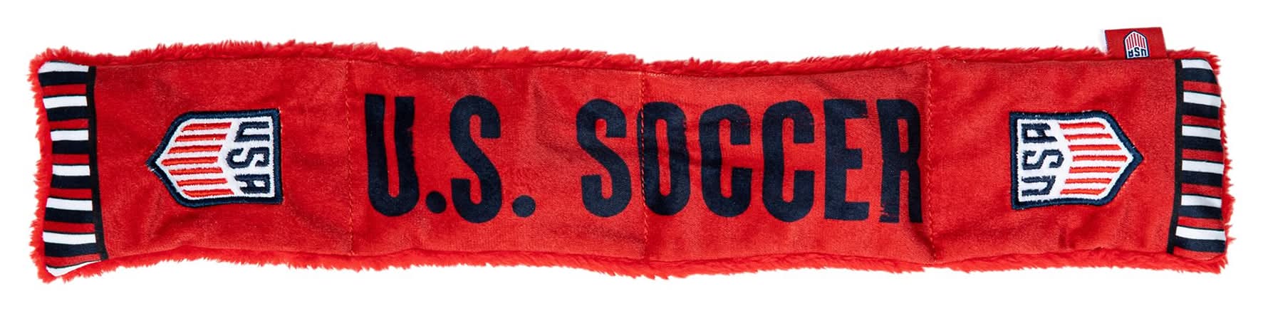 U.S. Soccer Scarf Plush Dog Toy (Color: Red)