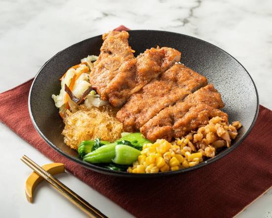 炸排骨飯 Rice with Deep-Fried Pork Ribs