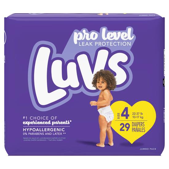Luvs Triple Leakguards Diapers, Size 4, 29 CT