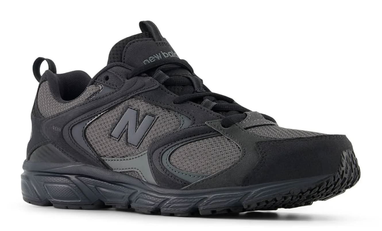 New Balance 408 Sneaker - Men's (Black/Dark Grey Medium - 8)