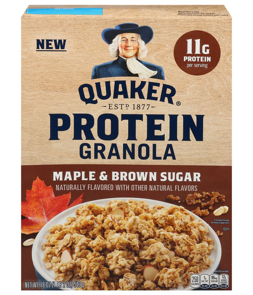 Quaker Protein Granola, Maple & Brown Sugar (18 oz)