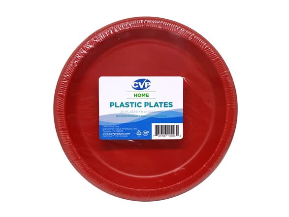 9" Plastic Plates 20pk