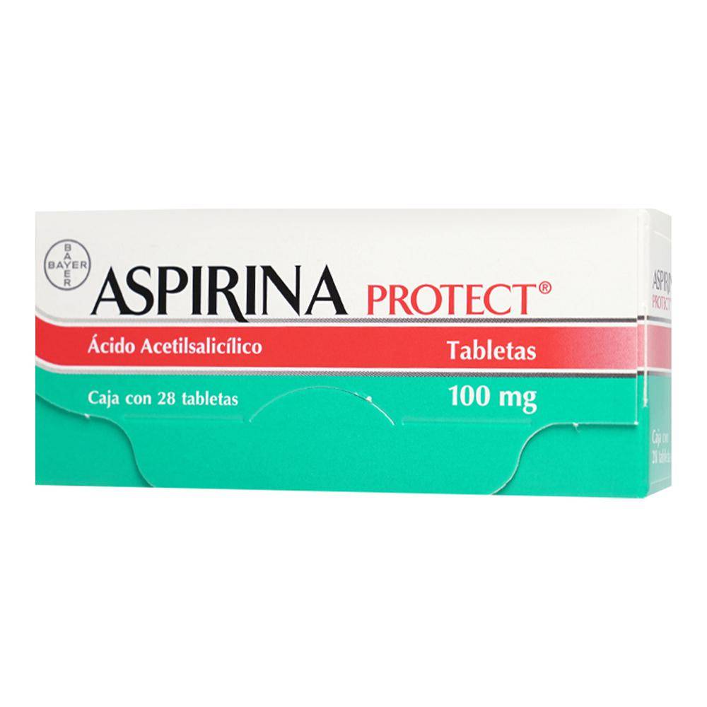 Bayer aspirina protect tabletas 100 mg (28 piezas)