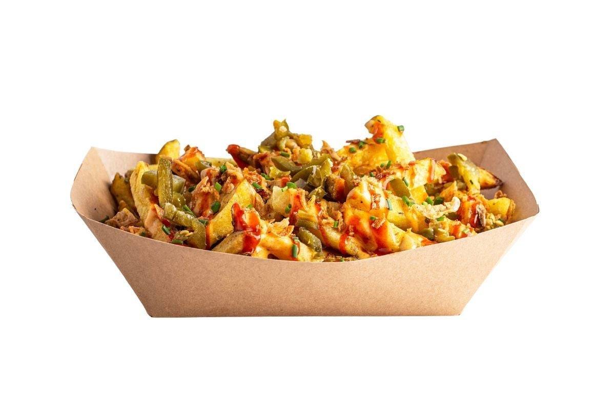 🔥Frites sauce cheddar épicée & jalapenos