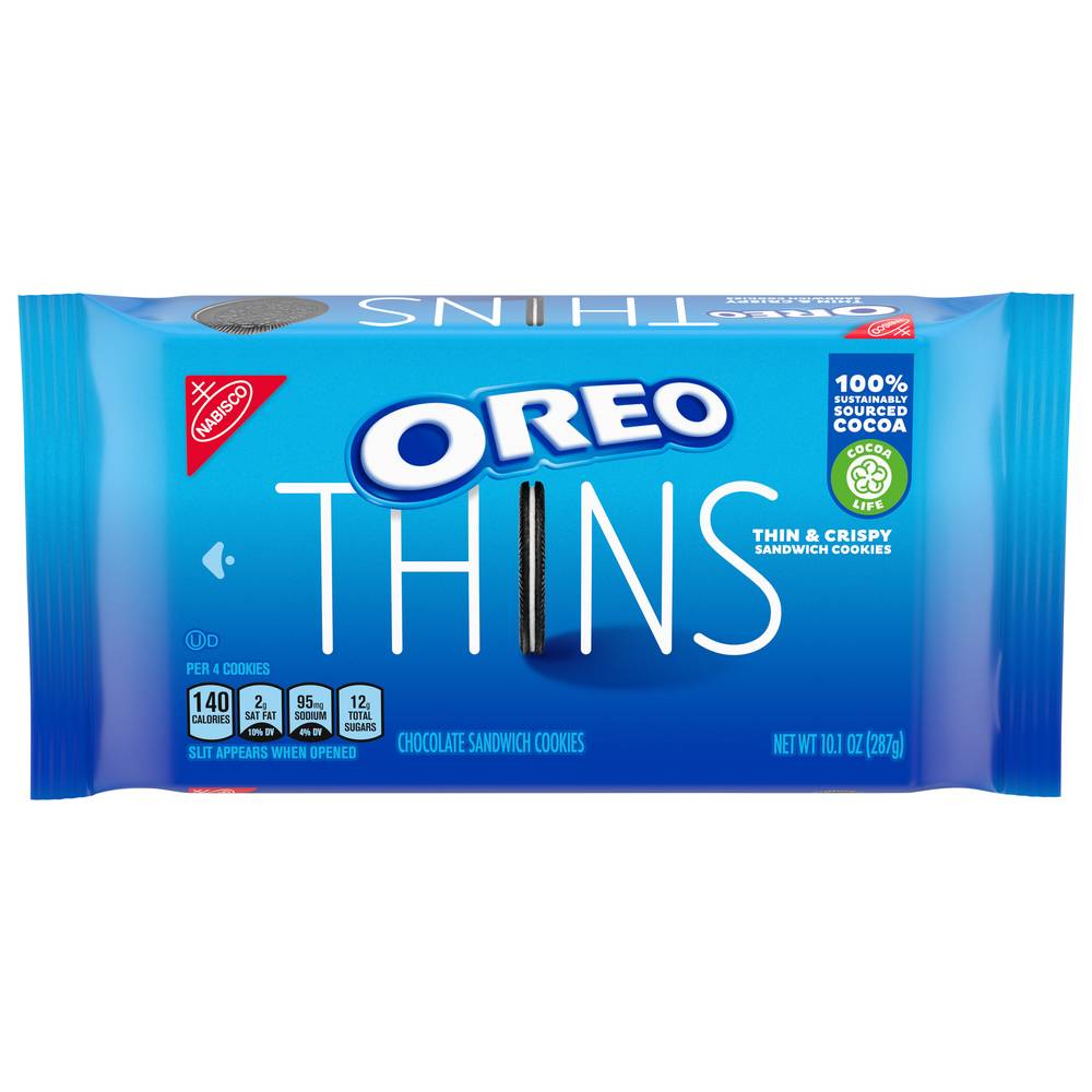 Oreo Thins Creme Sandwich Cookies, Dark Chocolate (10.1 oz, 4 ct)