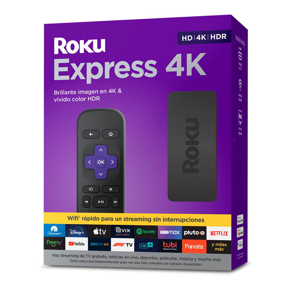 Roku Gin · Dispositivo de streaming express 4k, negro