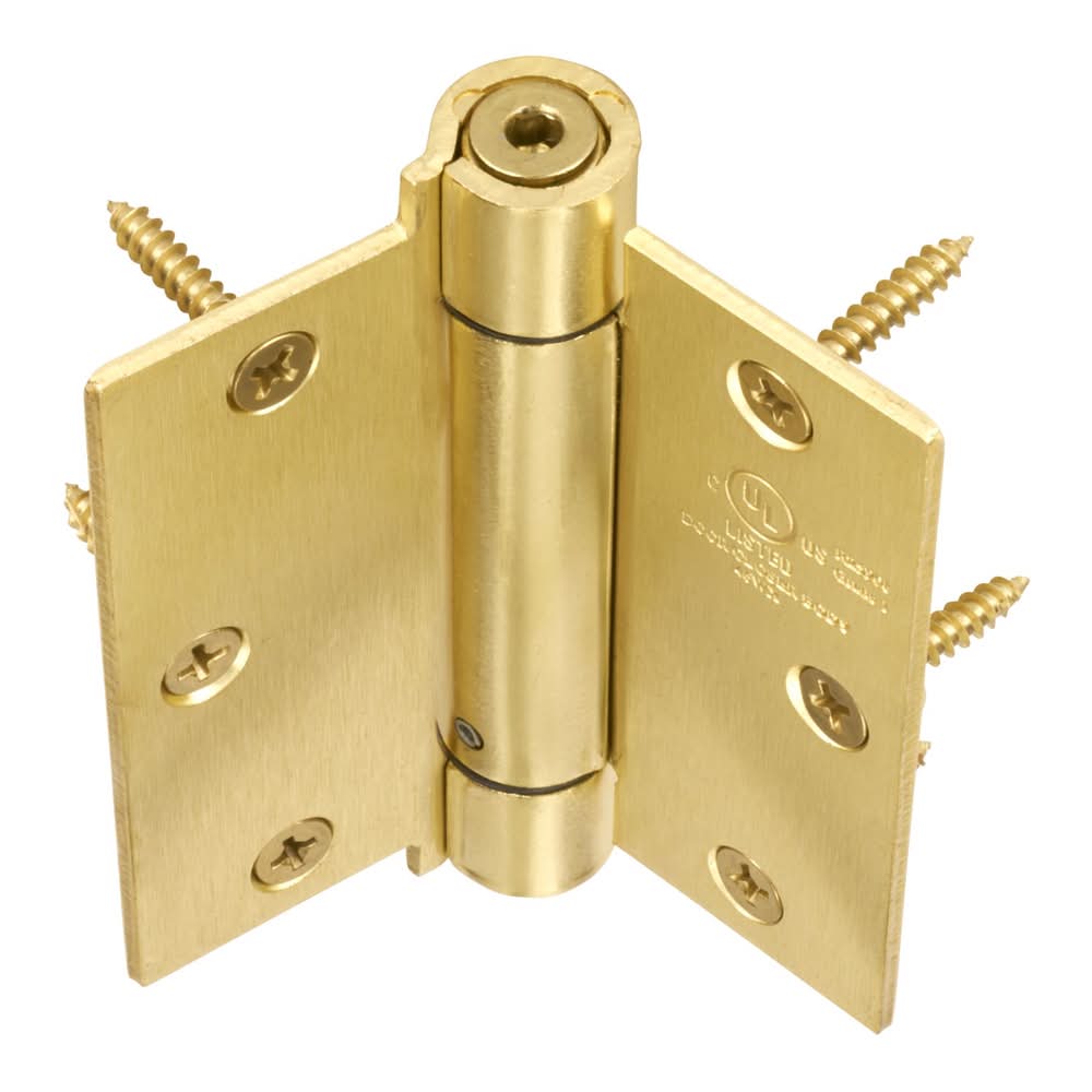 ACE 3.5 In. L Satin Brass Self Closing Hinge 1 Pk