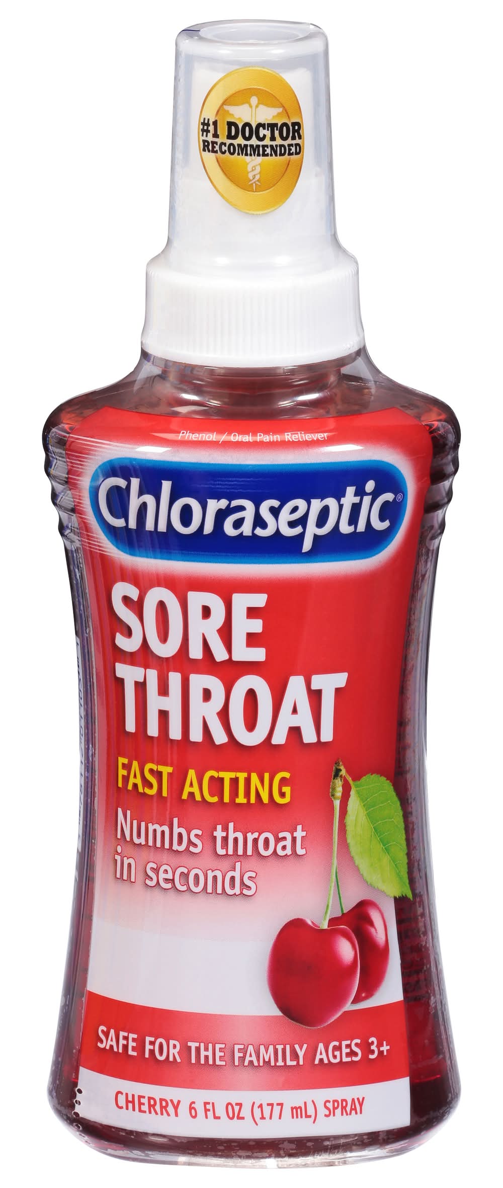 Chloraseptic Sore Throat Spray, Cherry (6 fl oz)