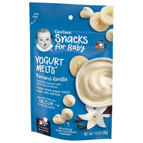 Gerber Yogurt Melts Banana Vanilla Snacks For Baby