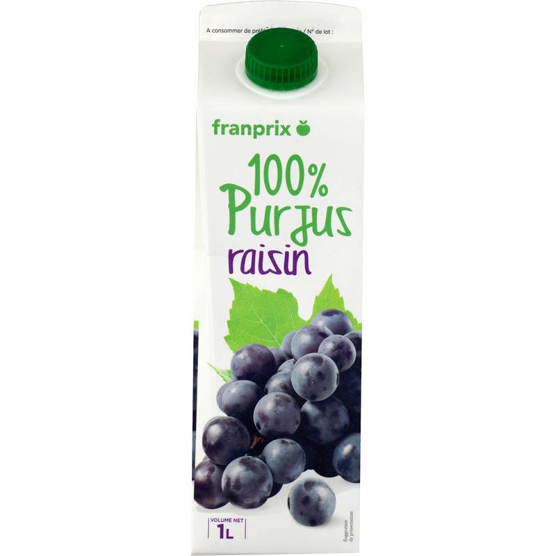 Franprix - Pur jus de raisin 100% (1 L)