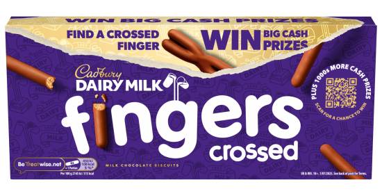 Cadbury Milk Chocolate, Dairy Milk Fingers Biscuits (114g)