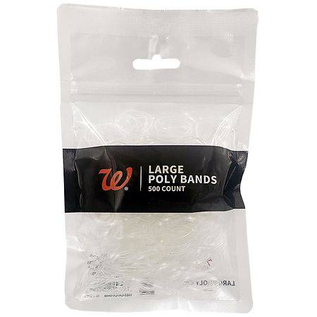 Walgreens Poly Bands, Large , Clear (500 ct)