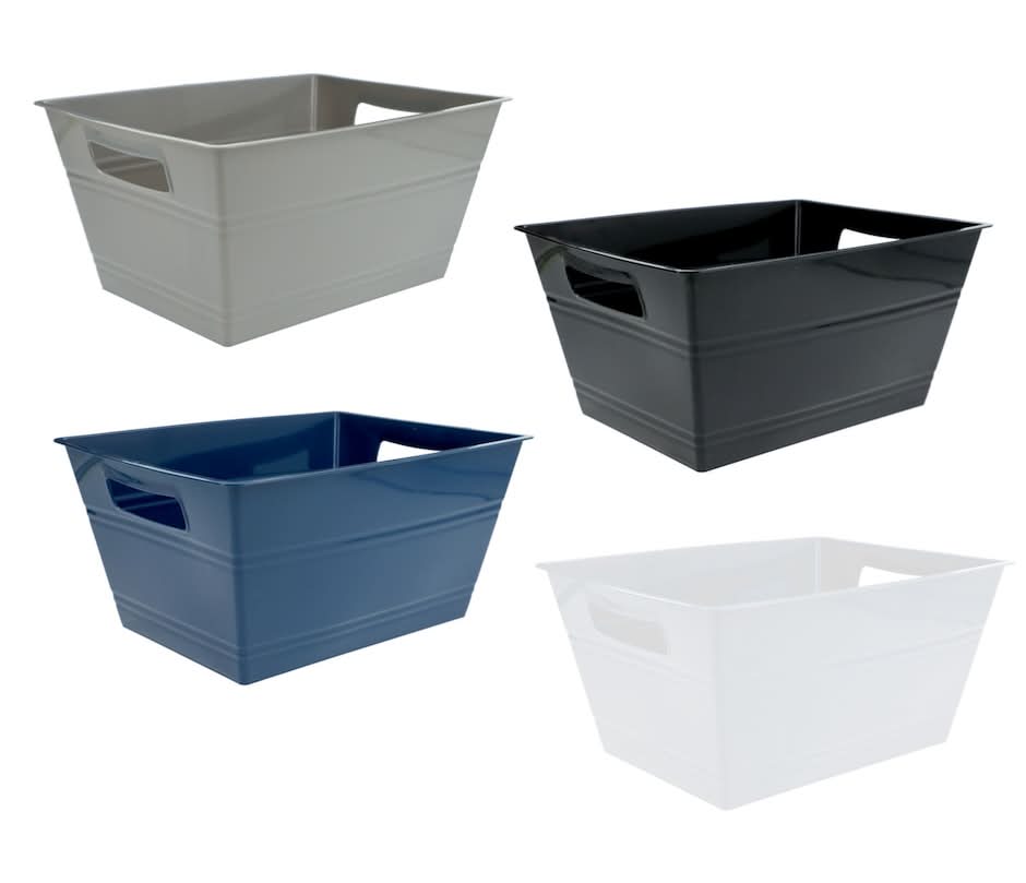Plastic Locker Bins With Handles, 10.6x8.1 in, Assorted (4 ct)
