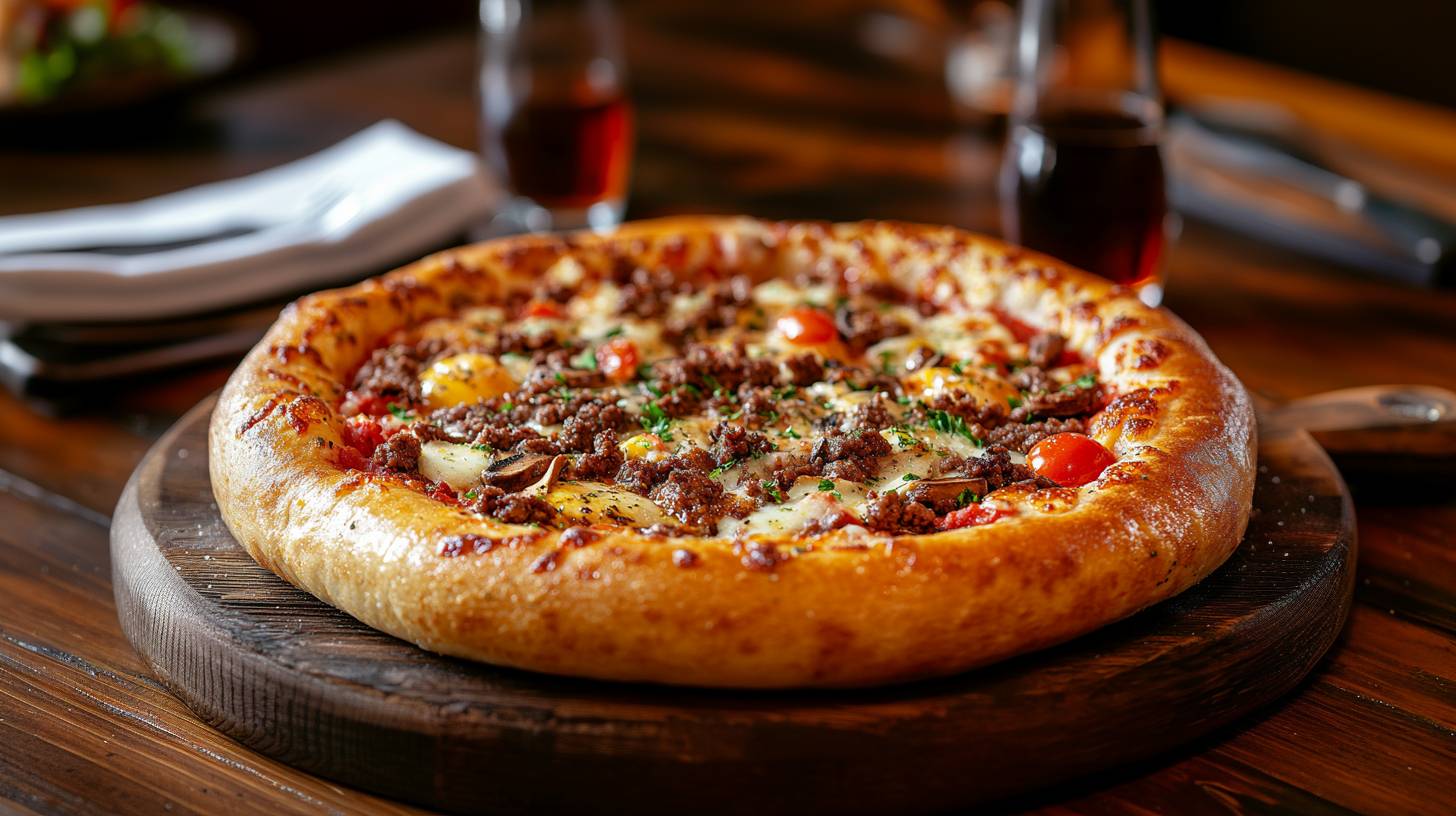 Pizza campione 🍅 🍖 🍄