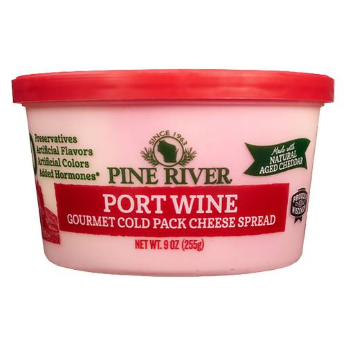 Pine River Gourmet Port Wine Cheddar Cheese Spread - 9oz