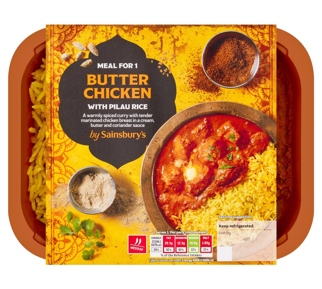 Sainsbury's Butter Chicken with Pilau Rice Ready Meal for 1 400g