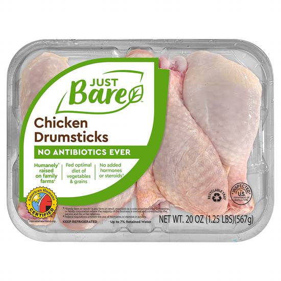 Just Bare Fresh Chicken Drumsticks (20 oz)