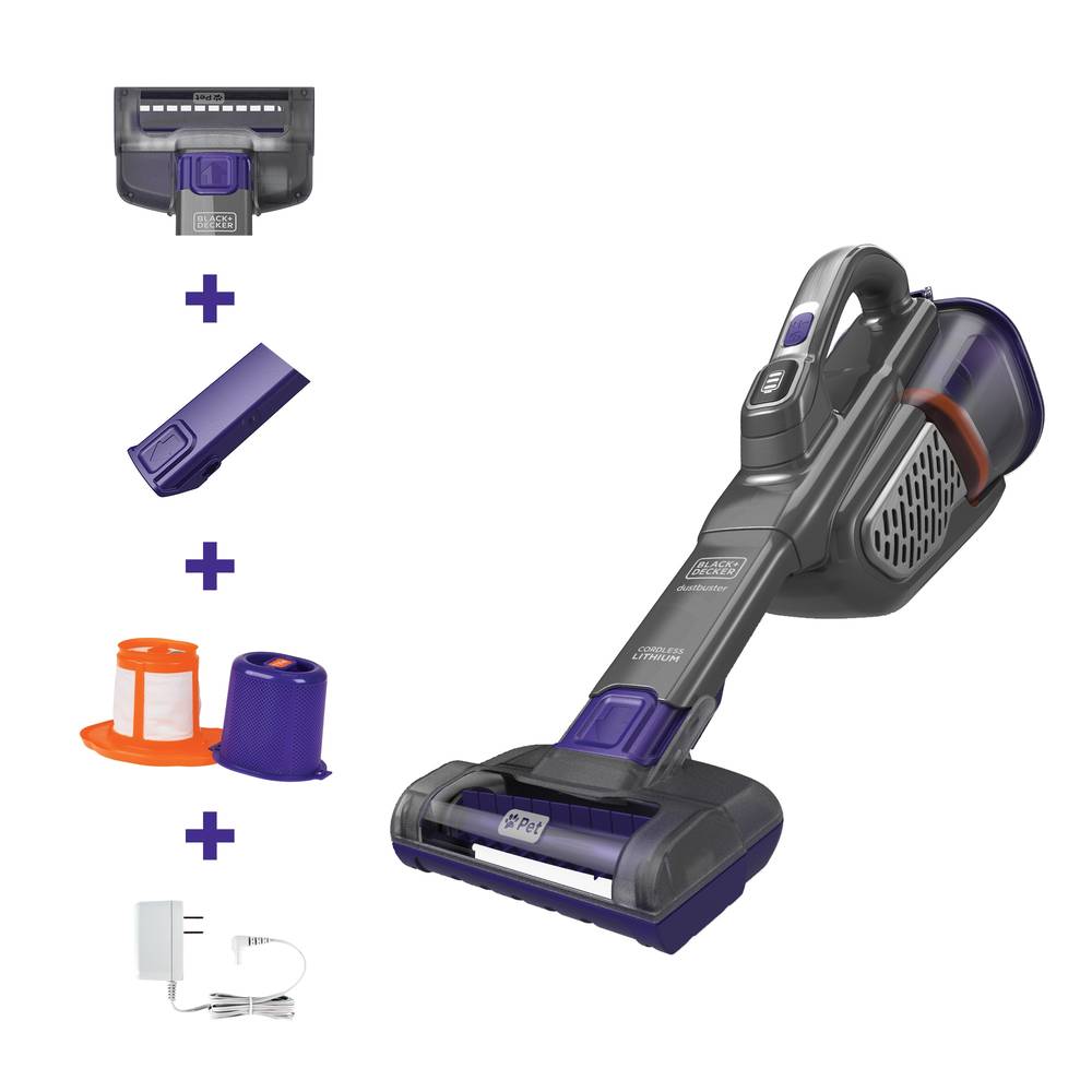 BLACK+DECKER dustbuster furbuster AdvanceClean+ Cordless Car Pet Handheld Vacuum | HHVK515JP07