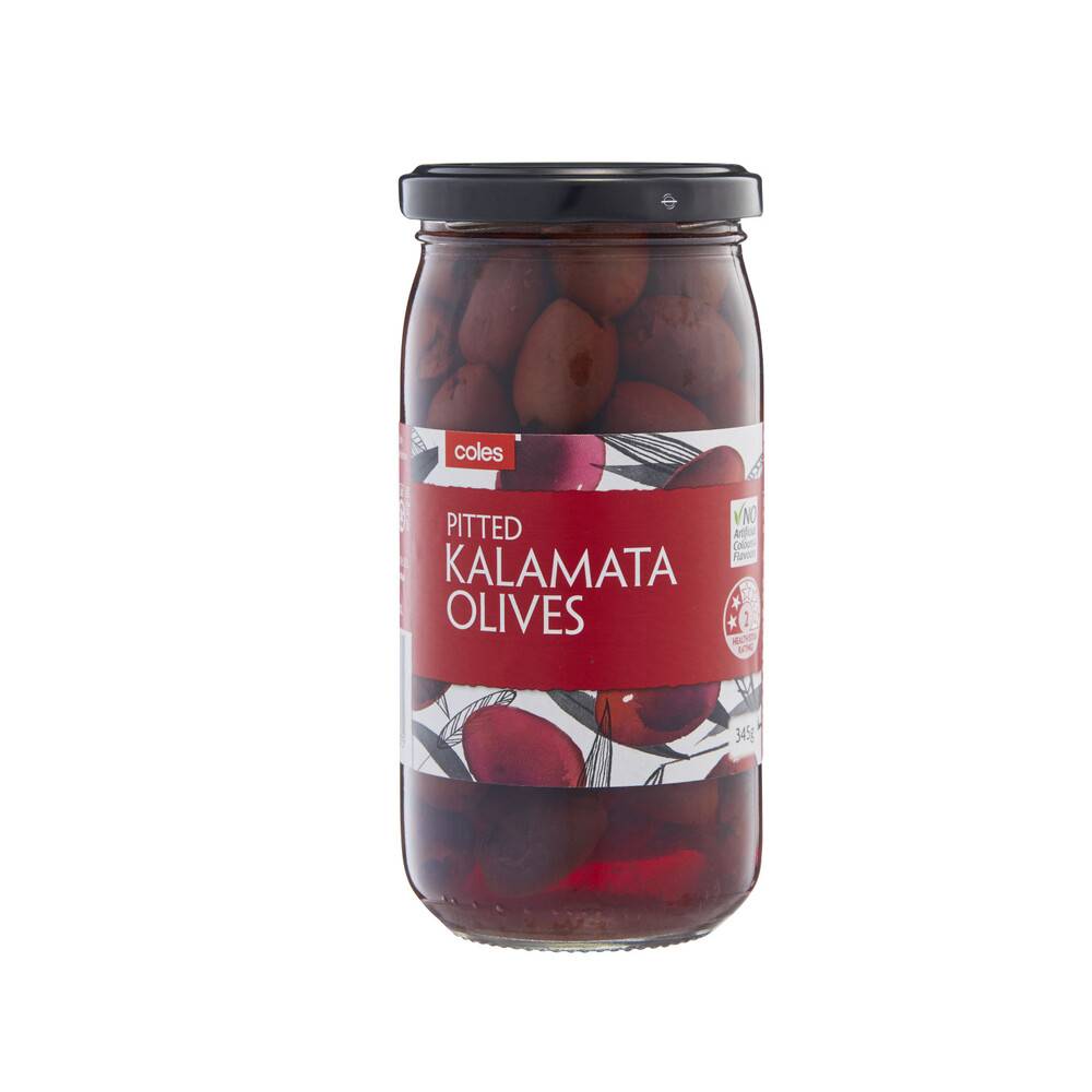 Coles Kalamata Pitted Olives in Brine 345g