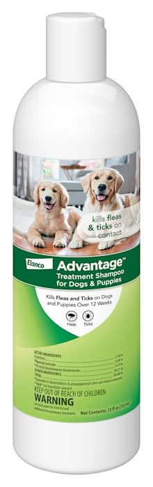Advantage Flea & Tick Treatment Shampoo For Dogs & Puppies, Unscented (12 fl oz)