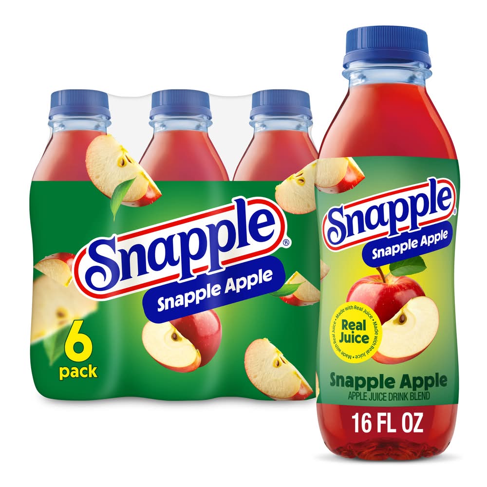 Snapple All Natural Juice Drink, Snapple Apple (6 x 16 fl oz)